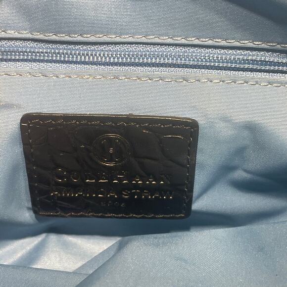 Cole Haan Amanda Straw and Leather Handbag - Picture 10 of 12